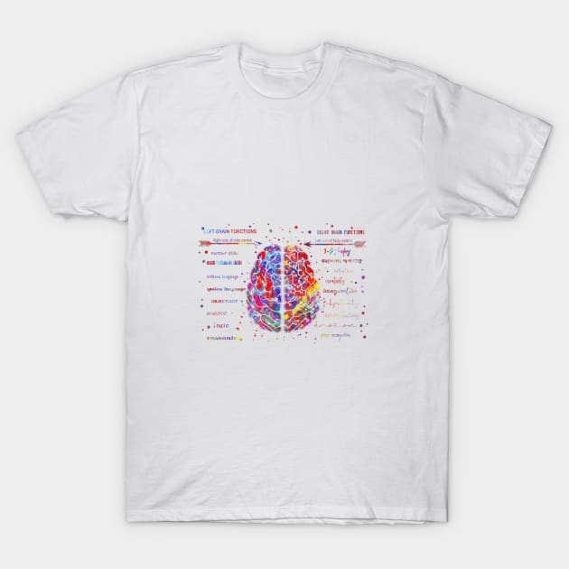 Left and right brain function T-Shirt by RosaliArt